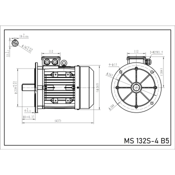Silnik elektryczny 5,5kW 1400 obr/min. 132 B5